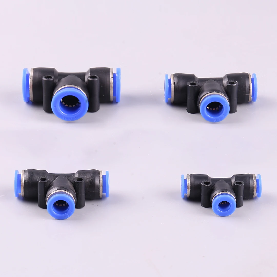 CZ 6 8 10 12mm Tee Installazione rapida di giunti di trasferimento per la protezione delle piante agricole UAV Tubo di tipo T Connessione a tre vie