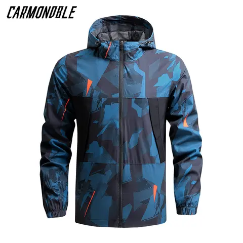 CARMONDBLE 사이클링 자켓 도로 MTB 자전거 방풍 코트 오토바이 윈드 브레이커 Mens 산악 자전거 의류 Fahrradjacke Herren