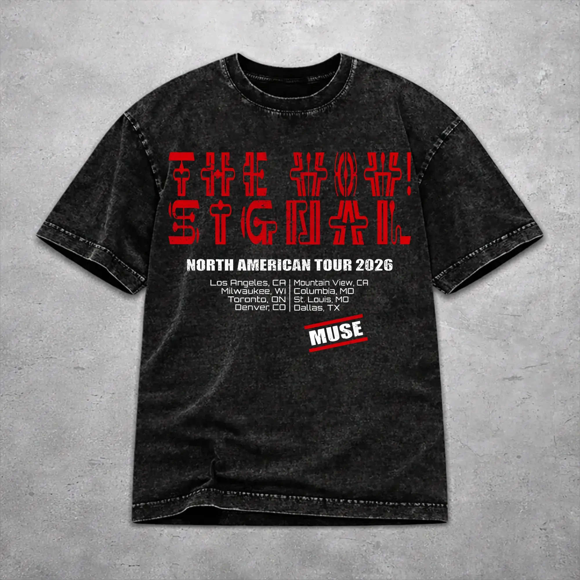 Fashion Women Men MUSE The Wow! Signal Europa Tour 2026 Tee Shirt Cotton Washed  T Shirts Clothes