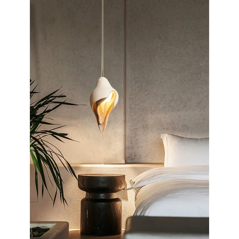 French gypsum restaurant pendant living room  conch silent wind 2023 new bar island table lamp, staircase