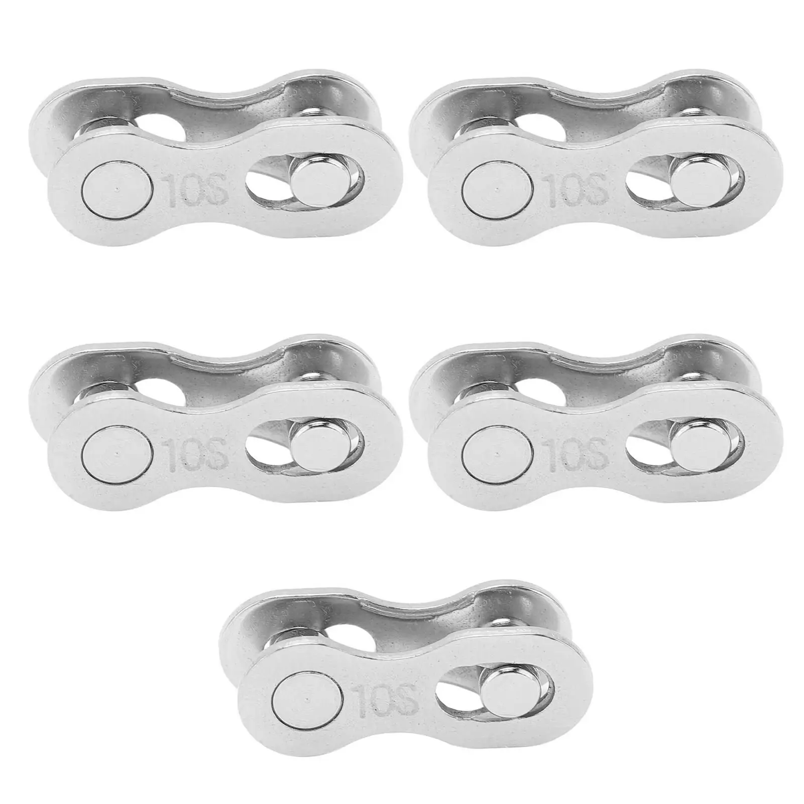 5 Pairs Rustproof Quick Release Bike Chain Links - Corrosion Resistant, Easy Install Steel Missing Link