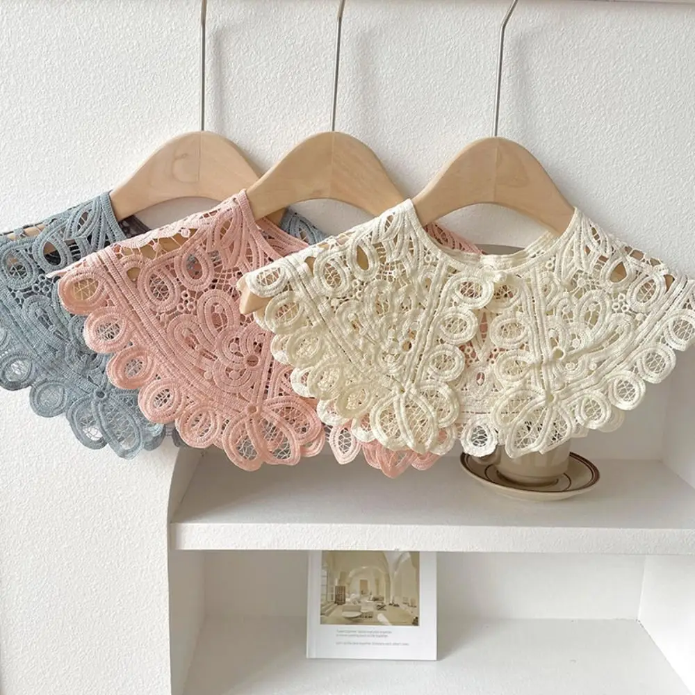 Robe à Col Rond en Dentelle, Faux Col, Châle Décoratif avec des Perles Décoratives