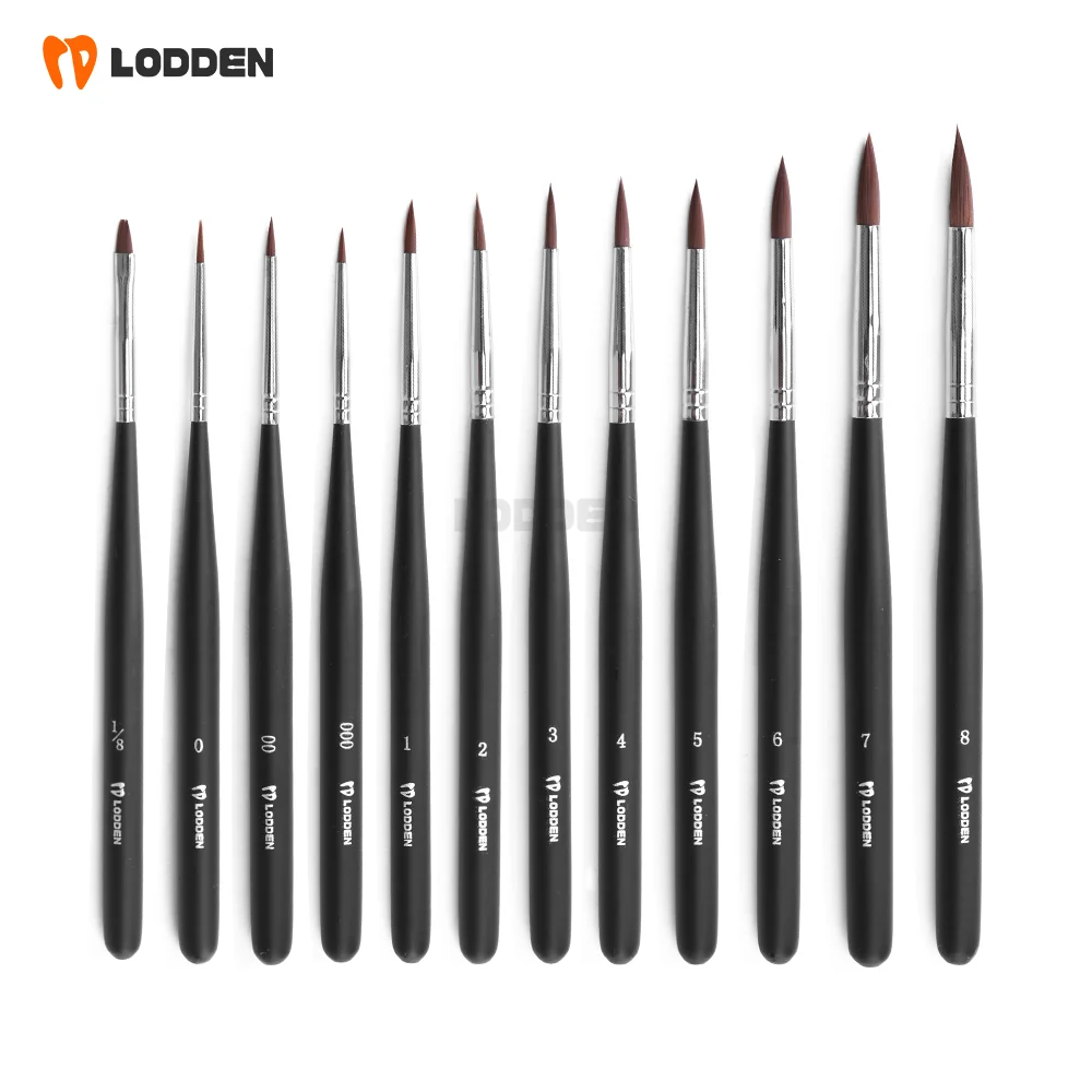 10pcs Dental Porcelain Brush Pen Dental Shaping Silicone Adhesive Composite Porcelain Teeth Dental Lab Dentist Tools