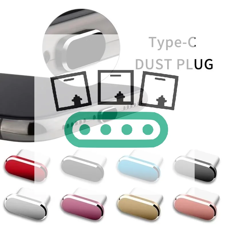Metal Dust Plug ForiPhone 16 Pro Max ForiPhone16 Type C Charge Port Plugs Stopper Mobile Phone Type-C Protection Cap Anti-dust