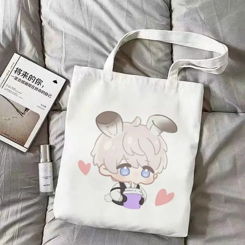 Холщовая сумка "Love and Deep Space" универсальная студенческая учебная сумка большой вместимости и ручная сумка через плечо Sylus Rafayel