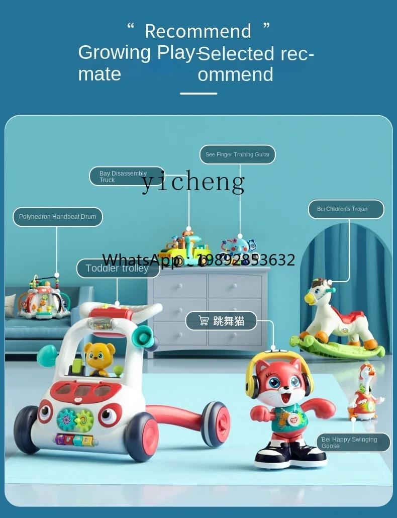 ZZ Baby Walker Trolley Baby Multifunktionales Anti-O-Bein Anti-Rollover Walker Walking Toy
