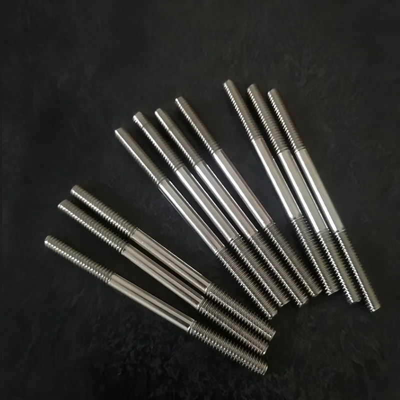 مزدوج نهاية الموضوع قضيب مسمار الترباس M3 M4 M5 M6 M8 M10 M12 304 الفولاذ المقاوم للصدأ إطالة متساوي طول المزدوج رئيس الخيوط الترباس