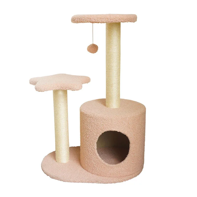 

Cat Villa Cat Climbing Frame Nest Tree Integrated Sisal Scratching Column Delivery Small Toy Wholesale with Jumping Platform