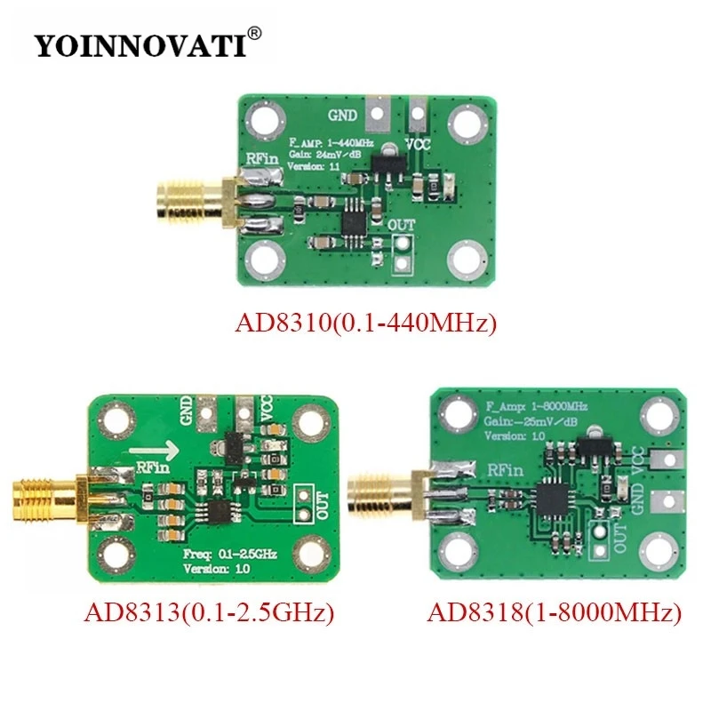 AD8313 / AD8310 / AD8318 RF Logarithmic Detector Module Power Meter High-Frequency Power Detection 0.1-8000MHz
