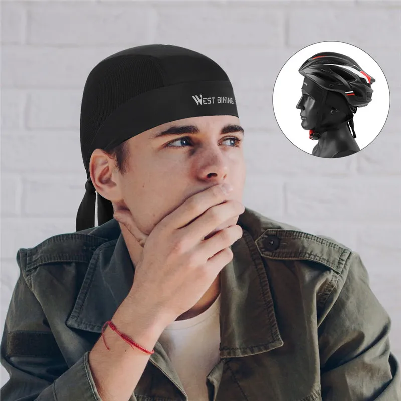 WEST BIKING Quick Dry Cycling Cap Summer Men Bicycle Head Scarf Running Riding Bandana Anti-UV Breathable Pirate Cap Headband