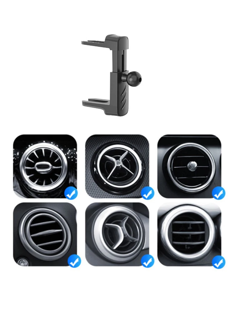 Car Phone Holder Air Vent Support For Round Air Outlet Clip 360° Rotation Cellphone Mount Smartphone GPS Bracket Gravity Stand