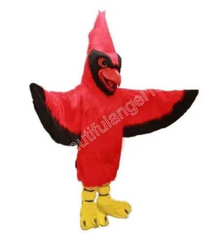Nuevo adulto gran oferta muñeca de águila cardinal roja disfraz de mascota de dibujos animados de lujo vestido de lujo de Navidad disfraz de mascota de Halloween