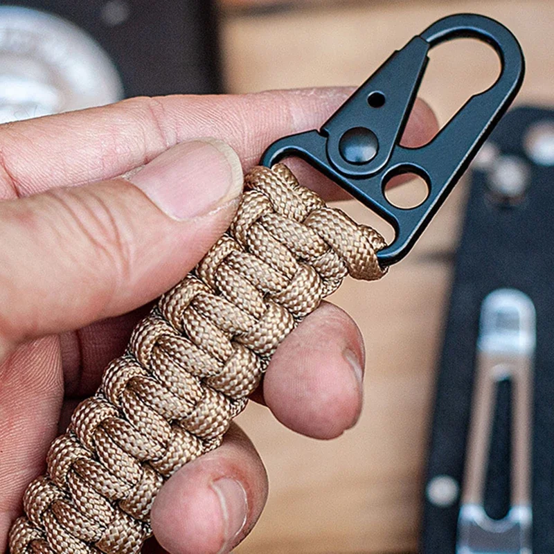 Outdoor Paracord Rope Keychain EDC Survival Kit Cord Lanyard Emergency Key Chain for Hiking Camping 4 Colors Wholesale Multitool