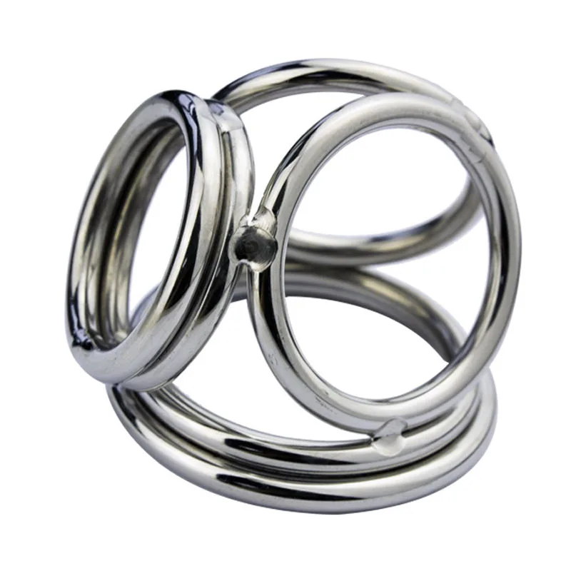 Scrotum Bondage Ball Stretcher Stainless Steel Cock Rings Sex Toys For Men Cbt Bird Lock Bondage Penis Ring Ballstretcher