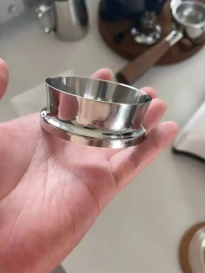 58MM Colored wooden bottomless espresso machine tool, Aibao minimalist style, 51mm/54mm/58mm coffee powder ring tools