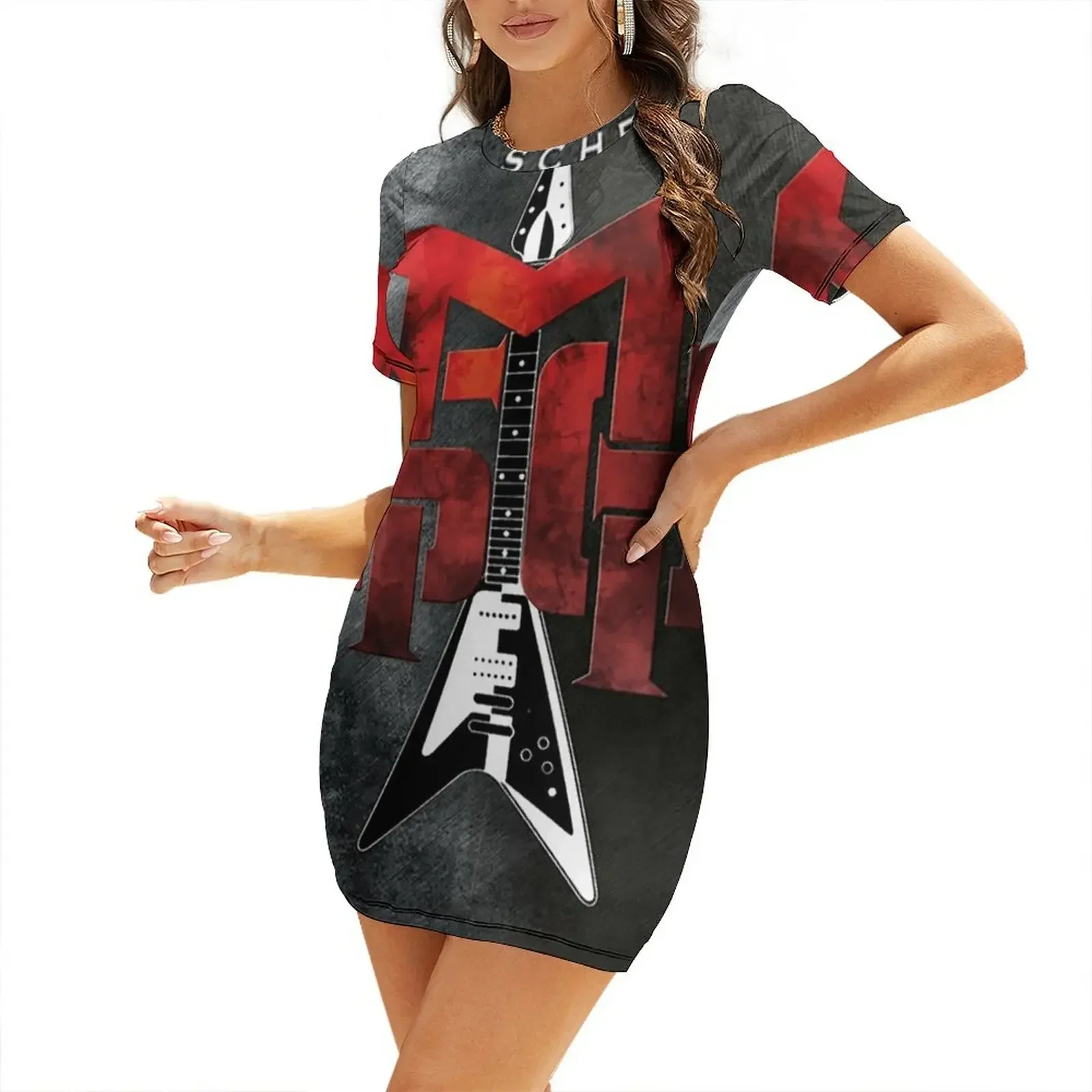 

cry for the nations Short-Sleeved Dress wedding guest dress 2026 cocktail dresses Women's clothing dress summer