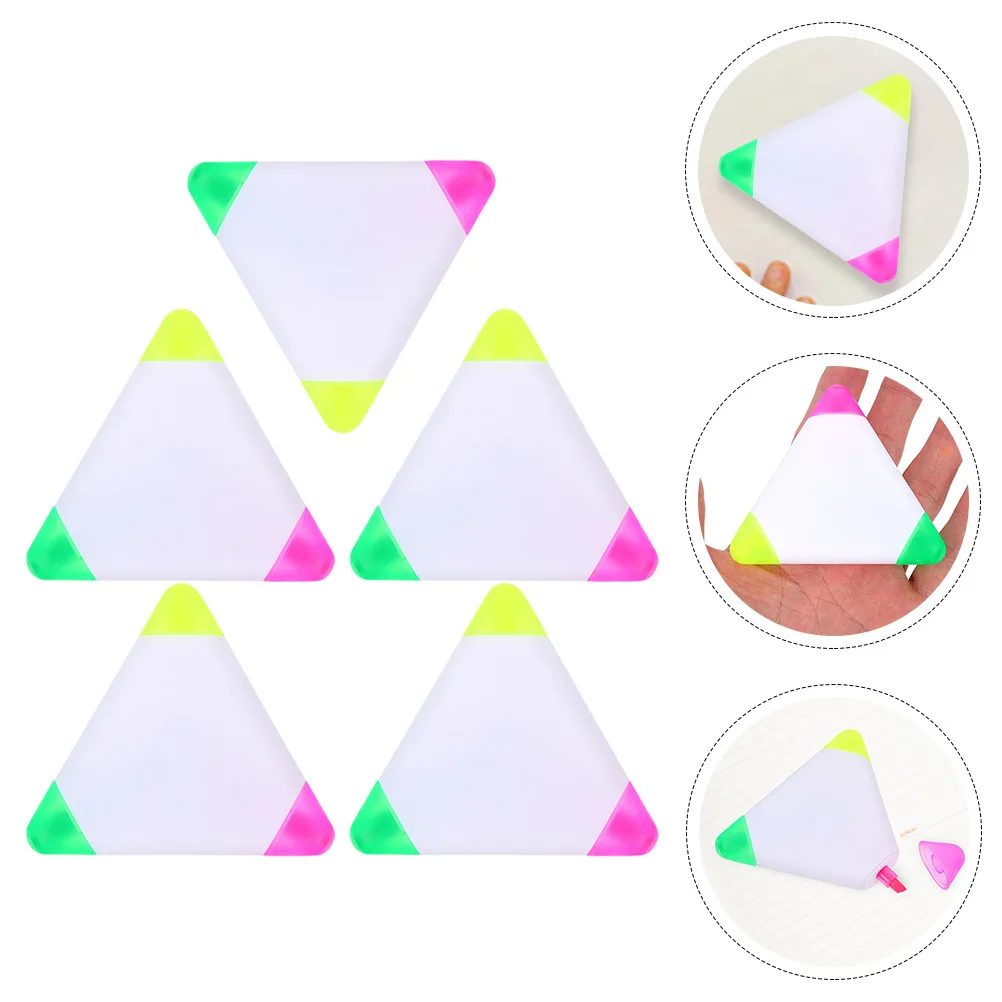 

5pcs Multicolored Fluorescent Pens Highlighters Bright Color Markers For School Work Scrapbooking Notes Art Supplies
