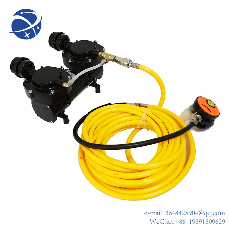 

YYHC Diving Air Supply Breathing Air compressor Long Tube Portable Oil-Free Silent Compressor Mini Head Scuba Diving Pump SCu70