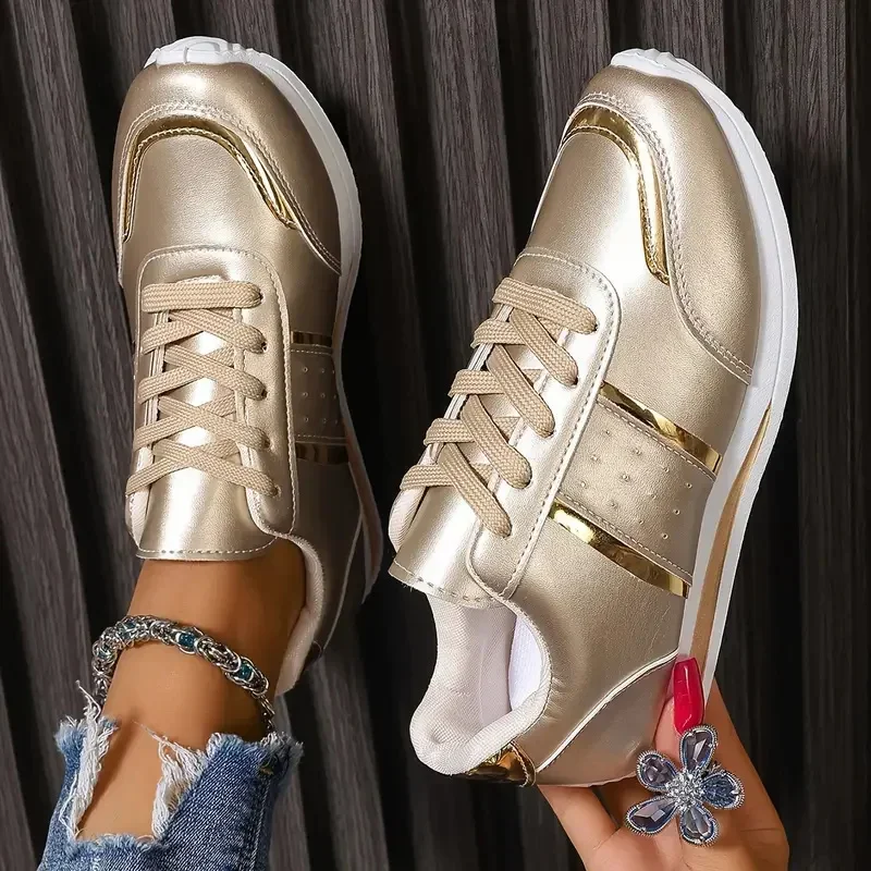 Damen Casual Sport Sneakers, Athletische Tennis-Loafer, Skateboard-Vulkanisierte Schuhe, Damen Plateau Elegante Modische Basketball-Schuhe – Detail 4