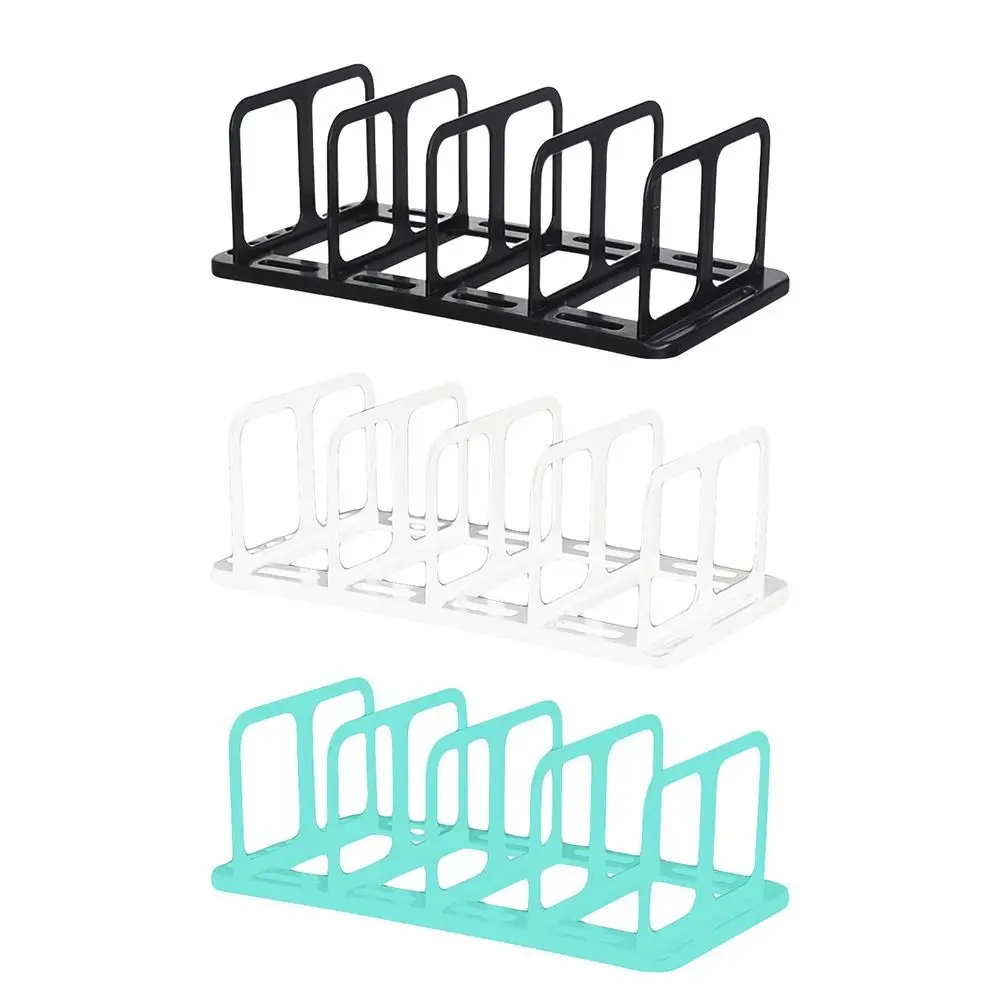 Desktop Bins Desktop Book Stand Removable Compartments Layered Book Shelf PP Storage Classification Folder Storage Rack