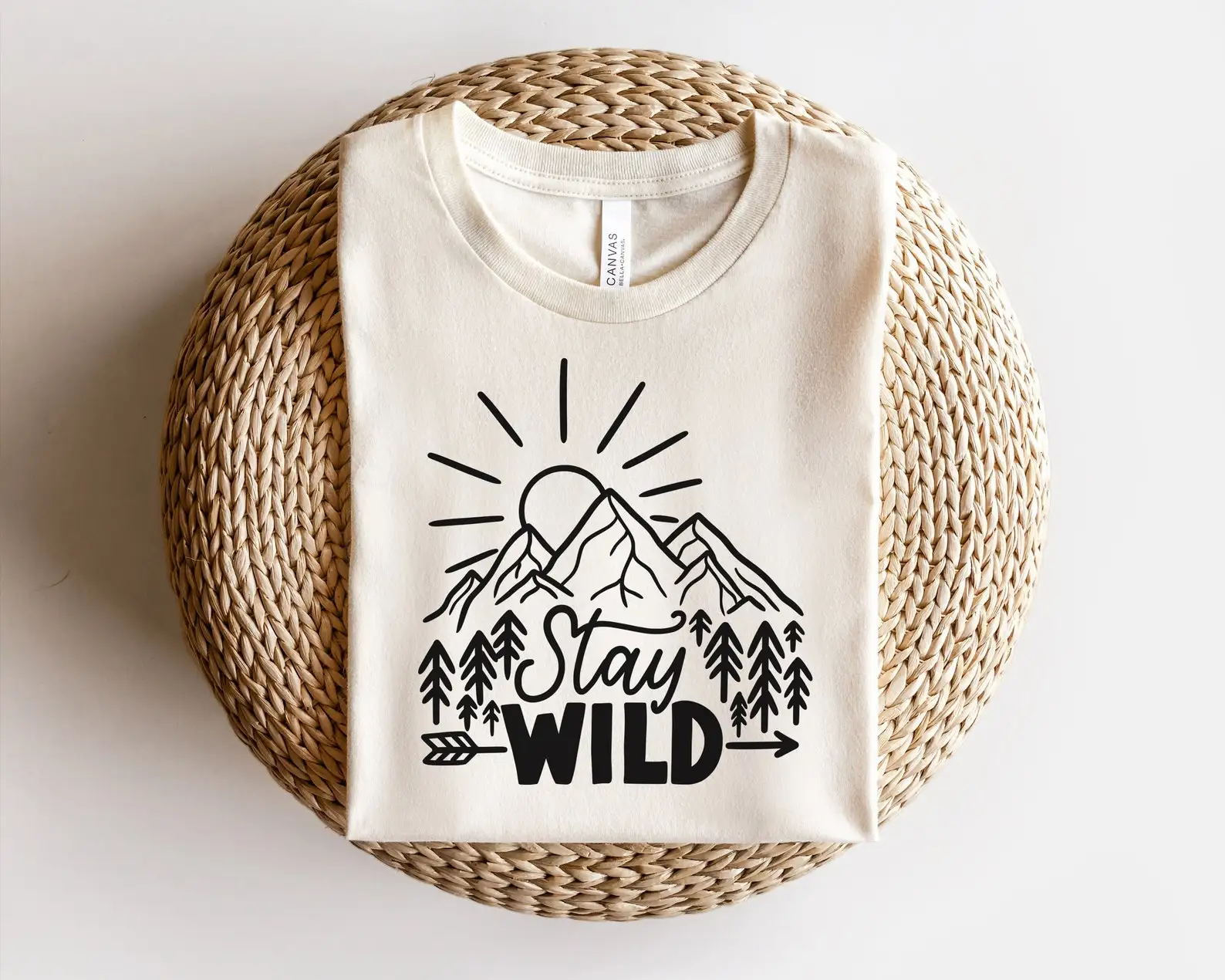 Stay Wild T-Shirt Camping Life Adventure Organic Cotton Nature