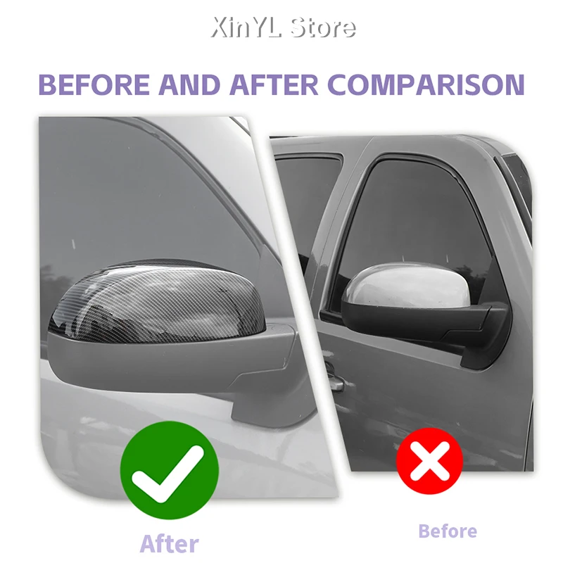 Car Antenna Cover Door Handle Shell Mirror Half Cover Window Trim Kit for Chevrolet Suburban 2007-2013 Exterior Accessories