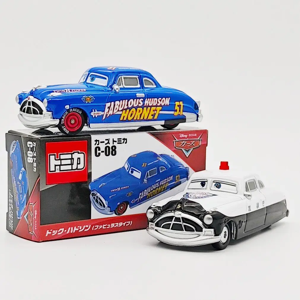 In Stock Original TAKARA TOMY Cars Tomica C-08 Doc Hudson Hudson Hornet 1/64 Diecast Alloy Car Model Collectible Toy for Boys