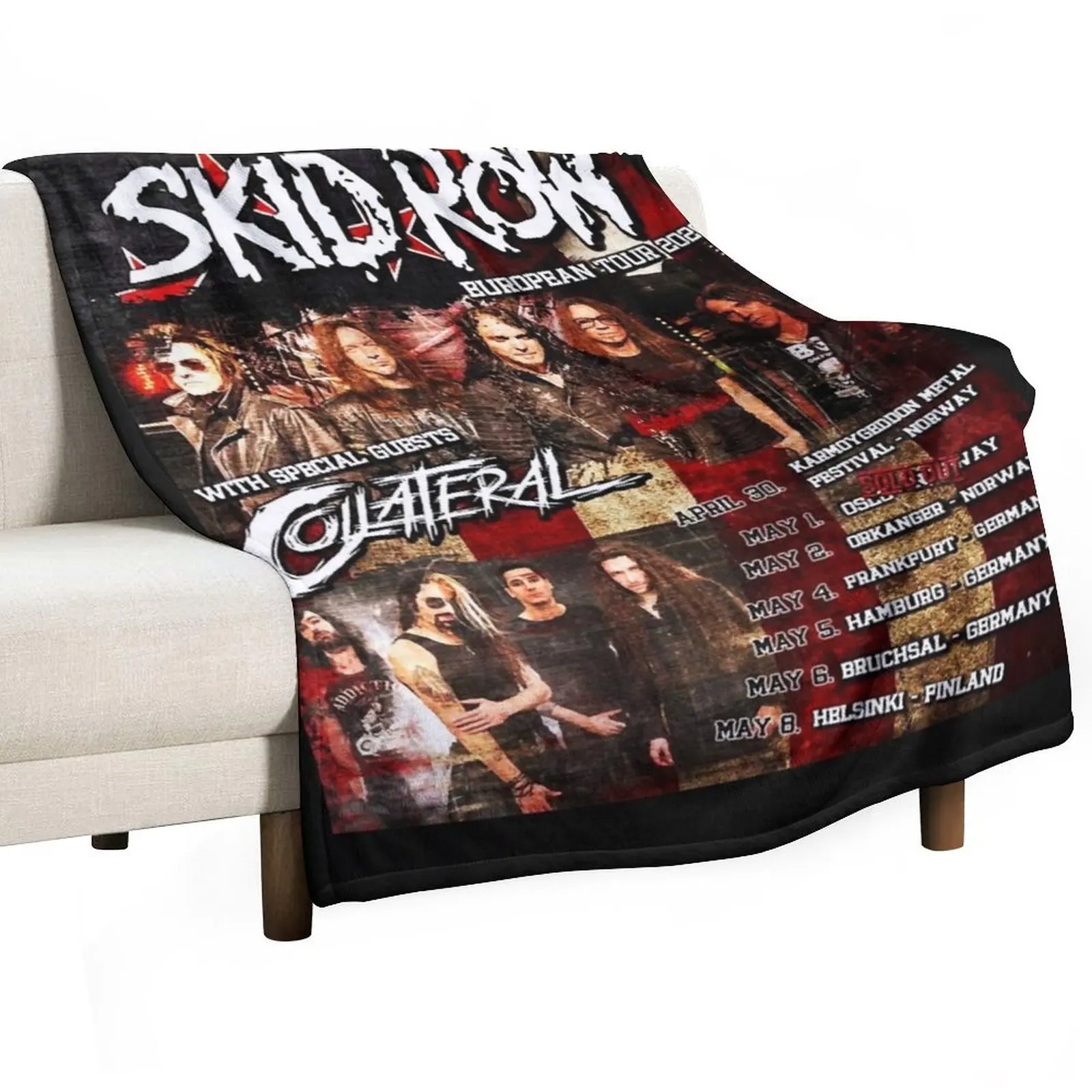 SKIDROW Collateral رمي بطانية الفانيلا رقيقة الفاخرة العلامة التجارية البطانيات الأرائك من بطانيات الديكور