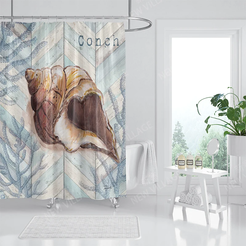 Home waterproof fabric bathroom curtain accessories 90x200 shower shower curtain 240 * 200 Atlantis style shower curtain