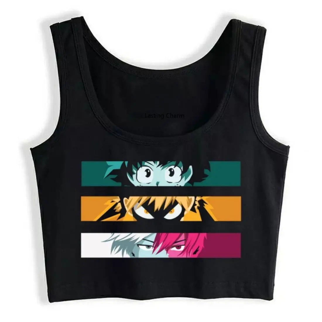 Lasting Charm Crop Top My Hero Academia All Might Izuku Midorya Anime Vogue Harajuku Print Tank Top