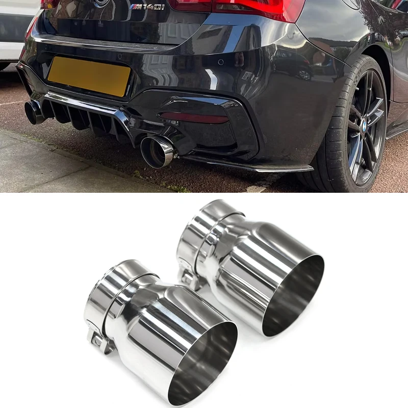 For BMW F20 F21 M235i M240i M135i M140i Exhaust Tip 60mm Muffler Body kit Exhaust Pipe Accessories Tuning External Decoration view 2