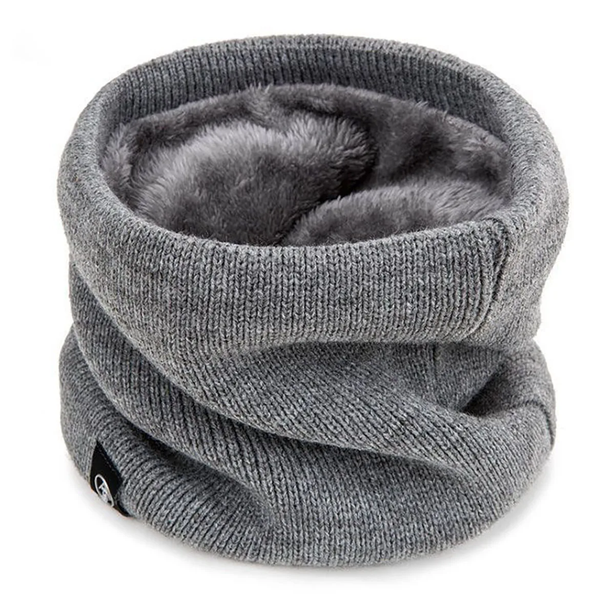 Fashion Women Knitted Scarf Solid Cashmer Like Winter Snood Scarves Lady Warm Wool Fur Thick Unisex Men Neck Scarfs Ring