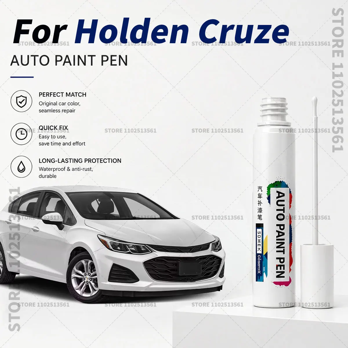 For Holden Cruze White Car Paint Touch Up Pen Scratch Repair Remover Auto Body Repair Marker Waterproof Car Paint Repair Tool