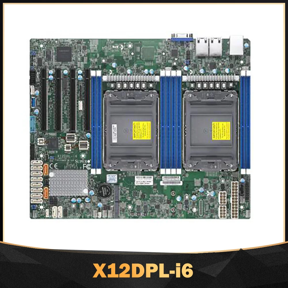 Server Motherboard Xeon Scalable Processors LGA-4189 PCI-E 4.0 SATA3 For Supermicro X12DPL-i6