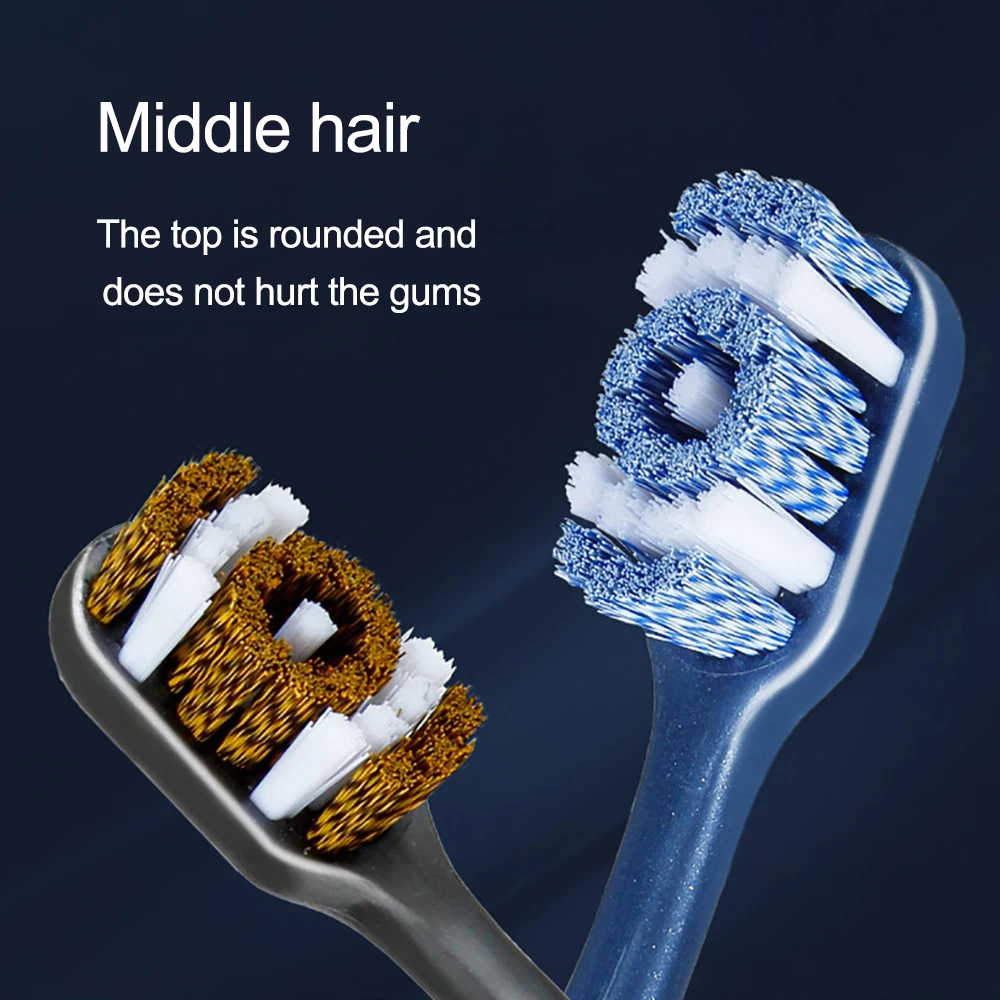 Spiral Bristle Toothbrush Soft Medium Hard Bristles Manual Oral Care for Thorough Cleaning, Gum Health and Fresh Breath