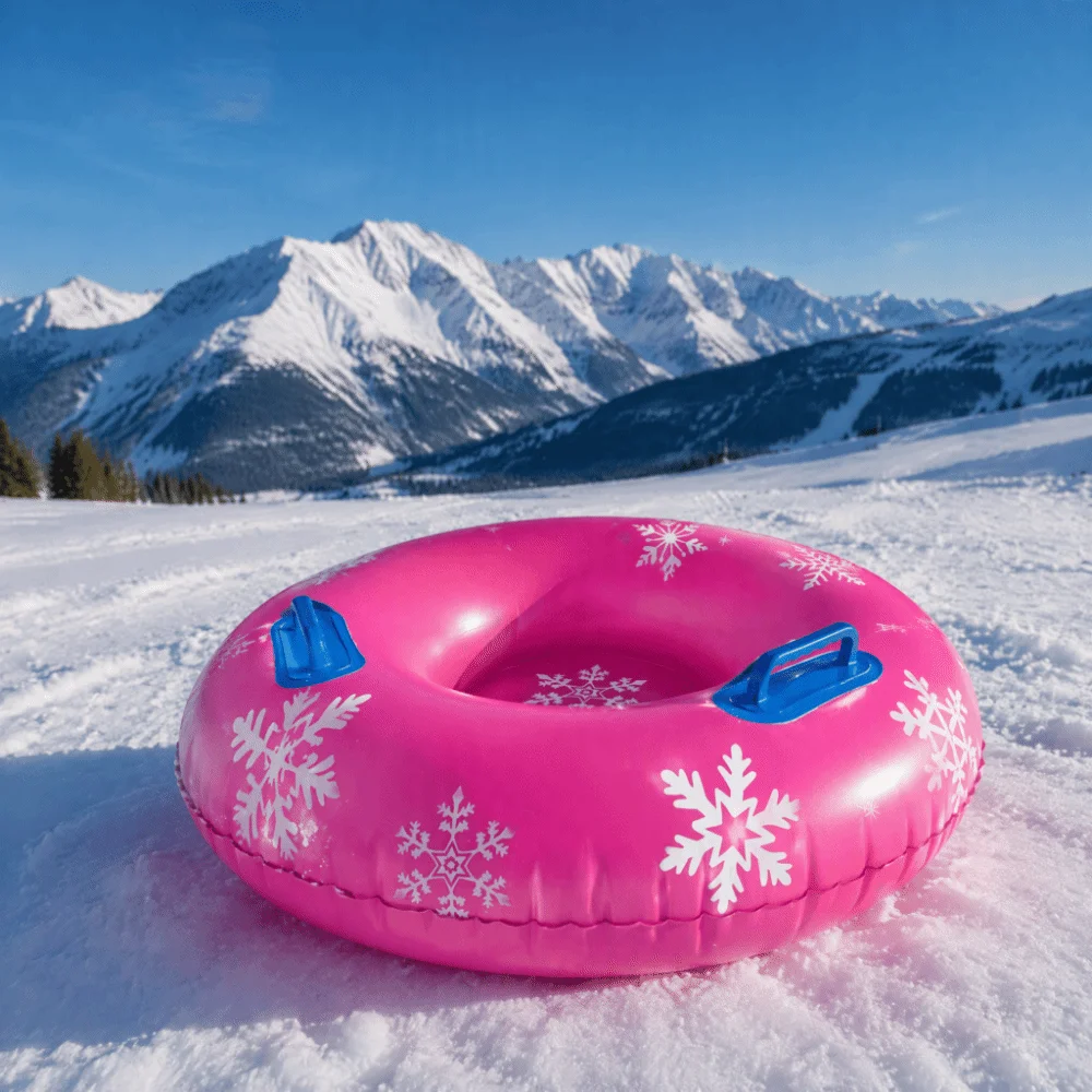 Thickened PVC Inflatable Snow Tube Wear-resistant Anti-side-slip Inflatable Sled Heavy Duty Anti-rollover Snow Skiing Ring