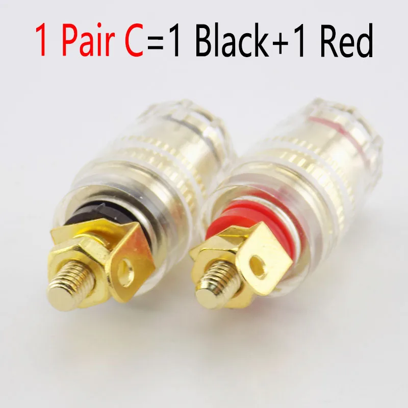 4mm Banana Socket Connector Nickel Plated Thread  Binding Post Nut Banana Plug Jack Audio Socket Medium Amplifier Speaker