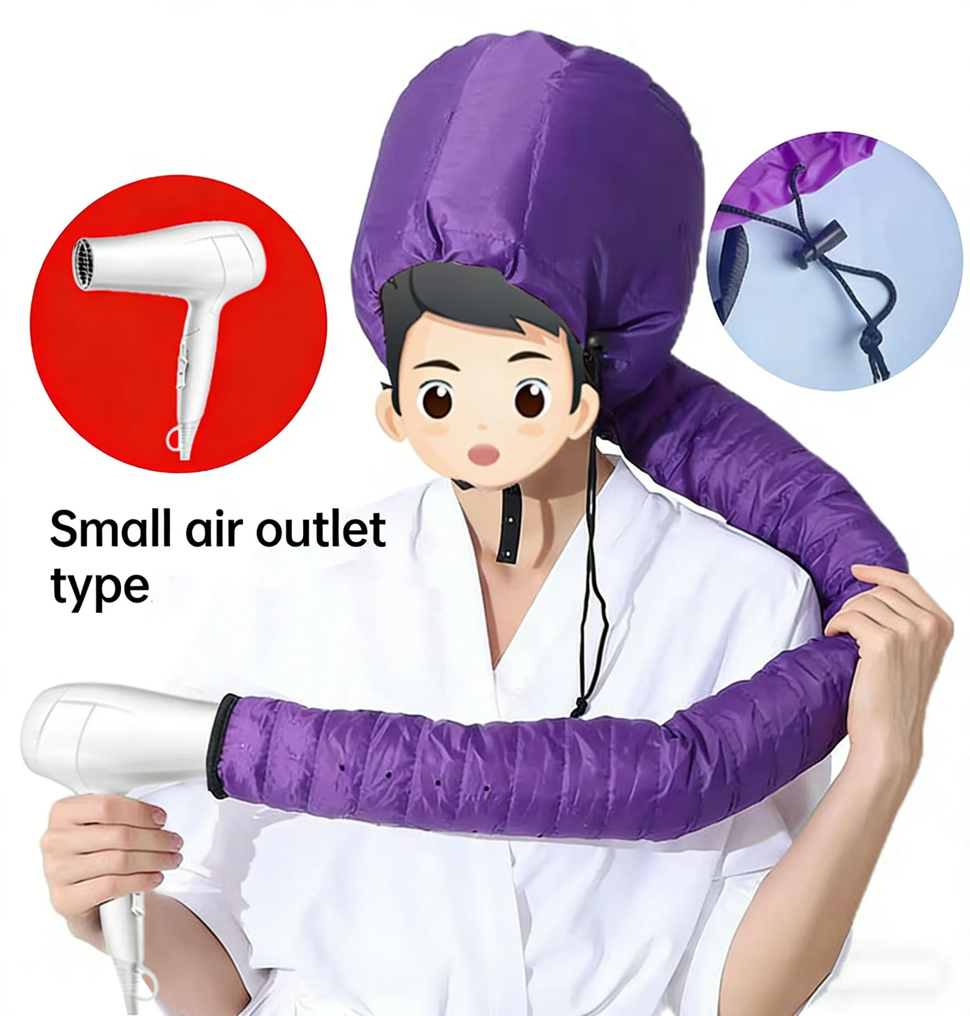 Portable Hair Dryer Hat, Quick Dry Cap