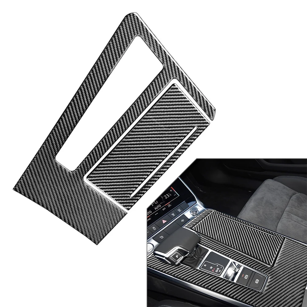

2Pcs LHD/RHD Soft Sticker Carbon Fiber Center Console Gear Shifter Trim For Audi A6 C8 A7 2019-2024