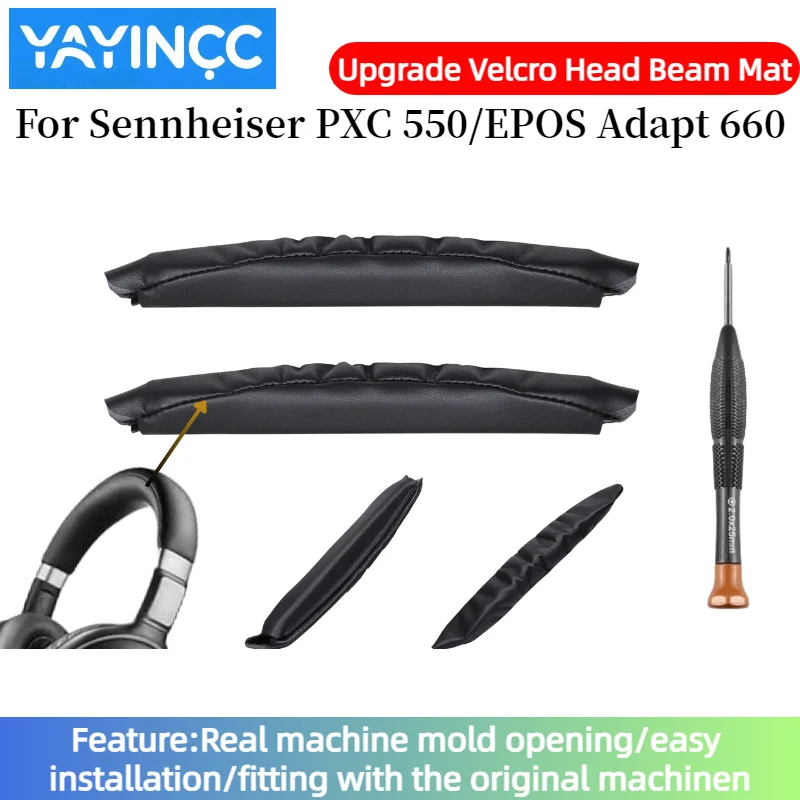 

Replacement Upgrade Velcro Head Beam Mat For Sennheiser PXC 550/EPOS Adapt 660 headphones repair parts easy installation