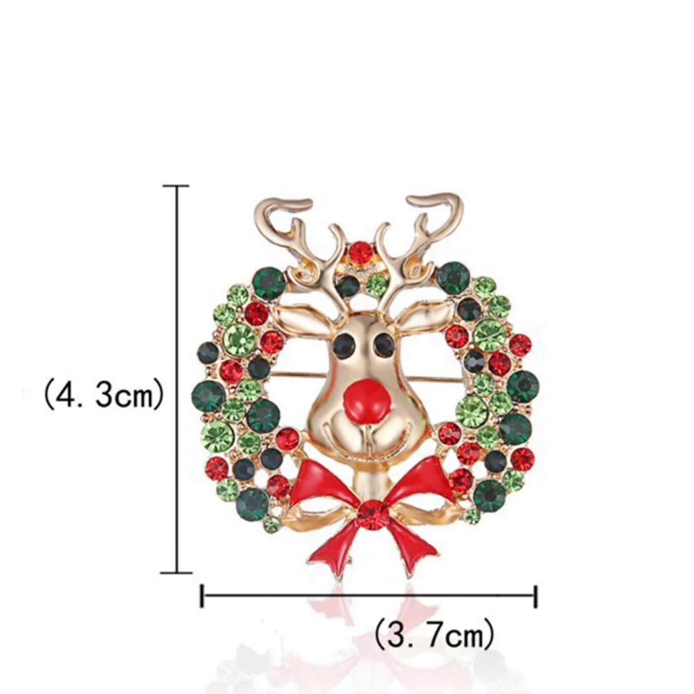 2 قطعة إِلْكَة عيد الميلاد رئيس جارلاند بروش سبيكة غرامة براعة دائم طويلة الأمد زي مجوهرات للجنسين بروش