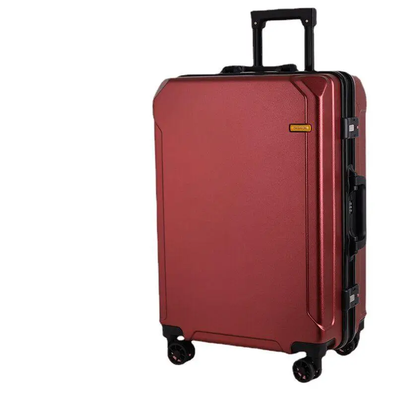 Valise à roulettes de grande capacité, valise d'étudiant robuste et durable, boîte à verrou, roue tournante silencieuse