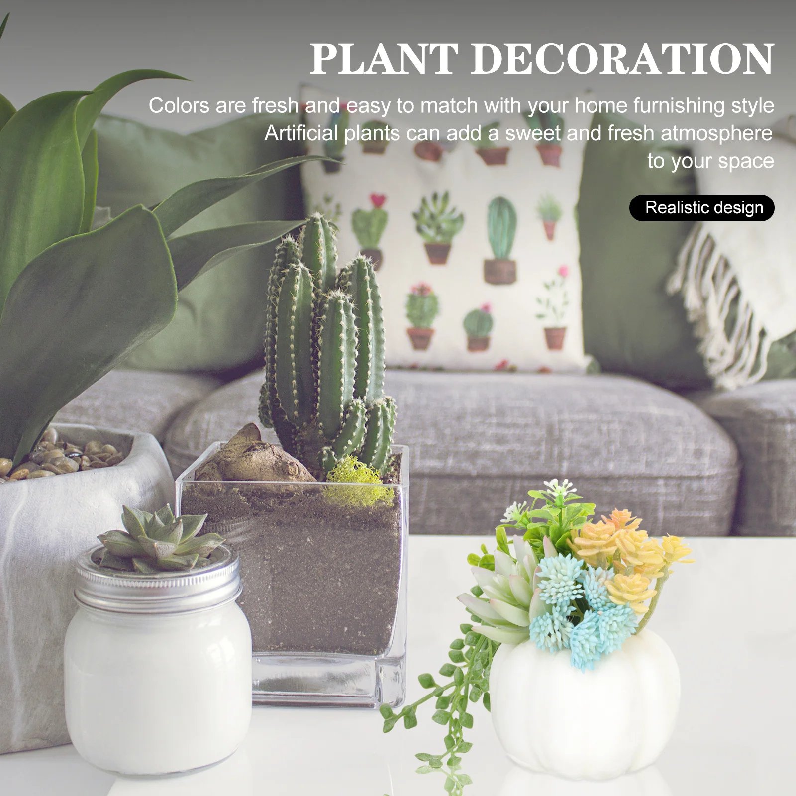 

Artificial Bonsai Pumpkin Simulation Succulents Potted Plant Office Desk Decor Table Decorative Plant Ornaments