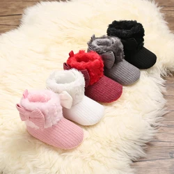 0-18Months Winter Snow Baby Boots Newborn Warm Booties Soft Sole First Walkers Shoes for Baby Girls Infant Shoes Toddler