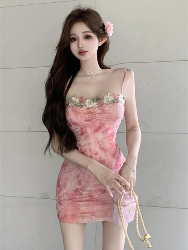 

Woman Dress Patchwork Sleeveless Backless Vintage Elegant Sexy Dresses Party
