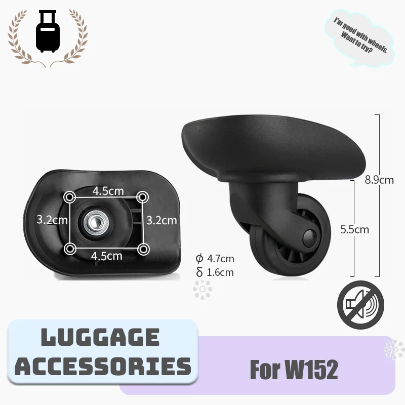For W152 Heavy-Duty Luggage Wheel Replacement Swivel Fittings Suitable For Luggage Wheels - Silent and Wear-Resistant