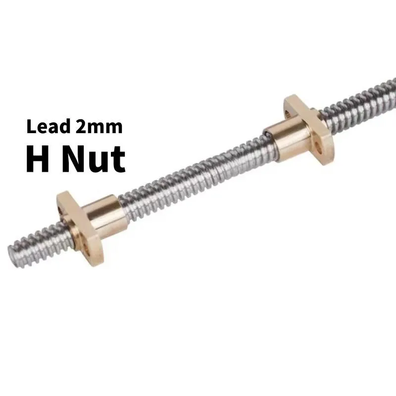 T10-T32 สกรูตะกั่ว H Nut หน้าแปลนทองเหลืองสกรู Trapezoid Nut T12 T14 T16 T18 T20 Double Trimmed หน้าแปลนอ่อนนุชขวาซ้าย 3D