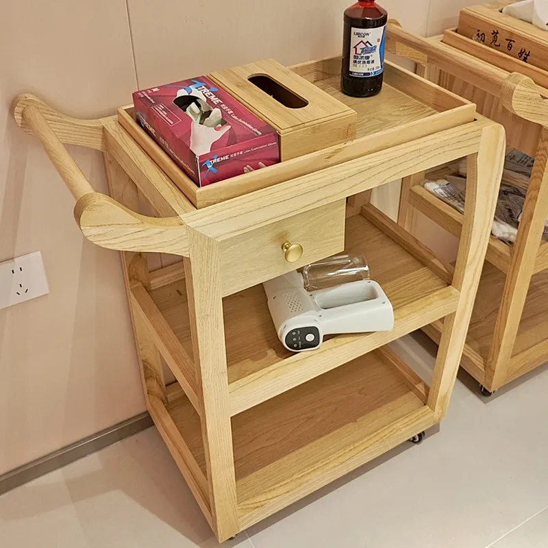 

Тележка для салона красоты из массива дерева с ящиками для инструментов, коммерческая мебель для хранения инструментов ZY40ZWJ