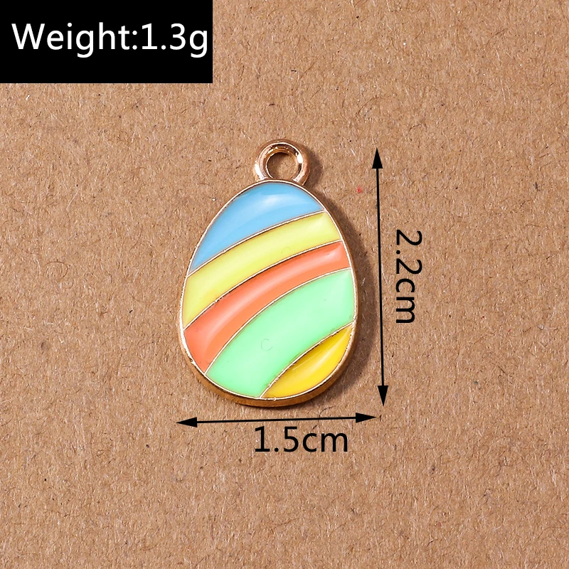 10 stücke Cartoon Emaille Tier Küken Ei Charme für Schmuck Machen Frauen Nette Tropfen Ohrringe Anhänger Halsketten DIY Handwerk Liefert – Detail 12