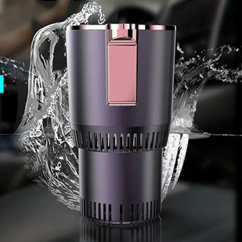 2-in-1 Smart Cooling Heating Car Cup Holder Intelligent Hot and Cold Cup Holder Mini Car Refrigerator Office Cooling and Heating image 3